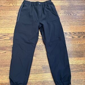 Black uni qlo Kids waterproof pants
